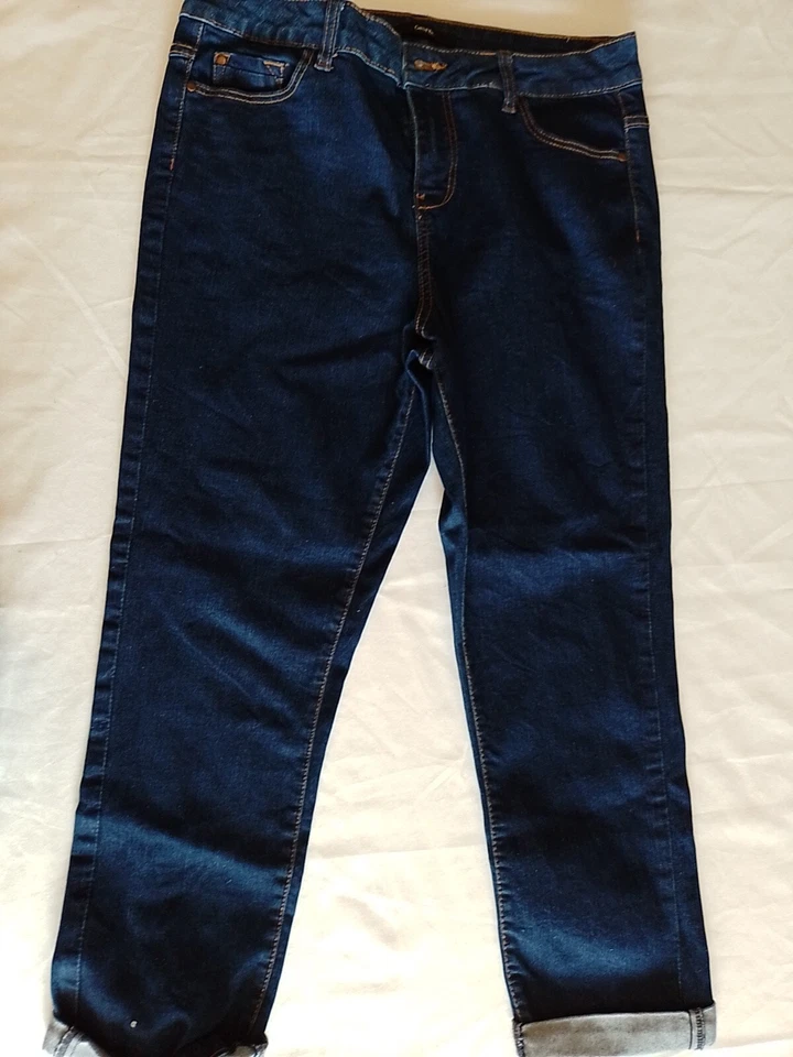 Ladies Jeans George Size 12 Cropped Blue 18194 - Image 1 of 4
