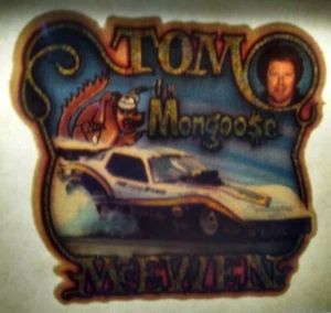 Tom The Mongoose Mcewen Race Car Screamin Glitter Iron-On Decal Donruss 1970s - Picture 1 of 5
