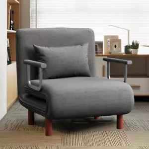 Relaxsessel Schlafsofa Klappsofa Sofabett Home Schlafsessel Klappbar mit Kissen - Bild 1 von 8