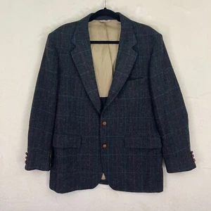 Blazer deportivo a cuadros gris oscuro Dobbshire 100 % lana pura para hombre talla 41R - Imagen 1 de 11