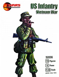 Marsfiguren 32006 - 1/32 US-Infanterie, Vietnamkrieg, Maßstab Kunststoff Modellbausatz - Bild 1 von 12