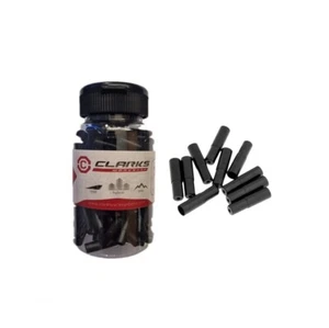 CLARKS 10 x BIKE BRAKE CABLE FERRULES 5MM END CAPS OUTER HOUSING BLACK PLASTIC - Picture 1 of 4