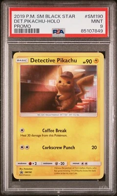 Detective Pikachu SM190 Pokémon Card Black Star Promo 2019 PSA 9 - Image 1 of 2