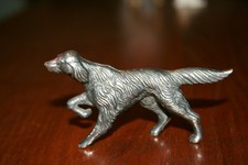 Vintage Cast Metal Hunting Dog Figurine Irish English Setter Pointer