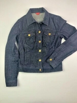 GUESS Womens Cropped Denim Jacket Size S Blue Foto 1 de 4