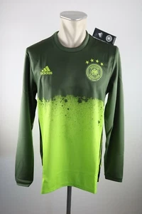 Deutschland Trikot Training LS Gr. S M L DFB 4 Sterne grün Shirt Warm up Neu - Bild 1 von 5