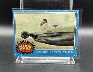 1977 Topps Star Wars Blue #25 Luke rushes to save his loved ones Jedi Solo Leia - Picture 1 of 2