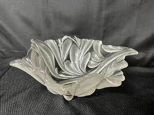Centro de mesa grande de vidrio Mikasa "LEAF" - Imagen 1 de 9