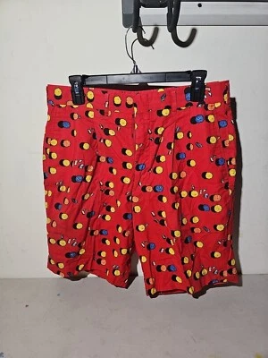 Vintage 1960s Beach Umbrel Shorts Novelty Print Shorts 32" Waist (Offers Ok) - Image 1 of 3