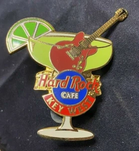 Hard Rock Cafe Key West - Margarita Glass w/ Lime & Guitar Pin - Pin Pals - Picture 1 of 2
