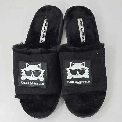 Zapatillas KARL LAGERFELD Jianna Choupette Mujer 10 Negras Difusas Sin Cordones Gato Foto 1 de 4