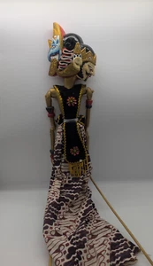 Vintage Asiatische Marionette Stockpuppe Wayang Golek 60 cm große Holzpuppe - Bild 1 von 11