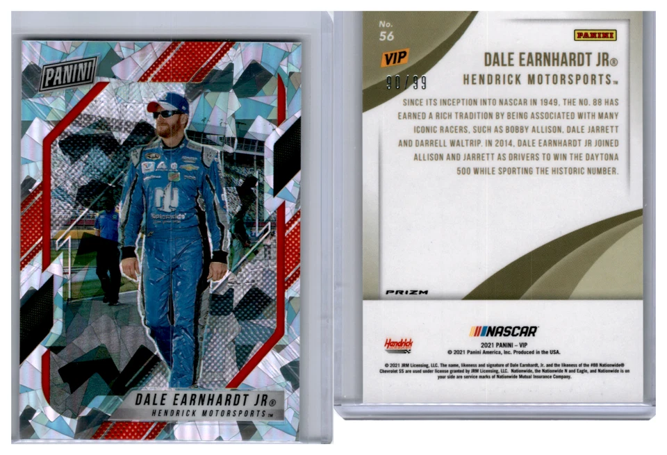 2022 Panini National 2021 VIP Gold Pack Prizm Dale Earnhardt Jr Ice 90/99 - Image 1 of 1