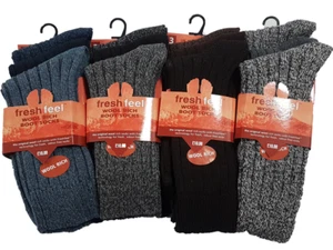 6 Pares Para Hombres Corderos Lana Calcetines Térmicos Merino Invierno Cálidos Senderismo Botas de Trabajo UK6-11 - Imagen 1 de 5