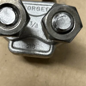 3/4" Heavy Duty Wire Clip Rope Clamp 316 Stainless Steel Cable - Picture 1 of 5