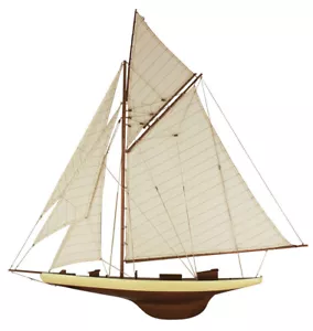 Halbrumpf-Segelyacht Modellschiff Holz/Stoff Sea4You maritime Dekoration - Bild 1 von 1