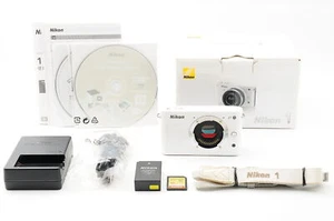 [Exc+5 in BOX] Nikon 1 J1 White Body 10.1MP Digital Mirrorless Camera From JAPAN - Picture 1 of 13