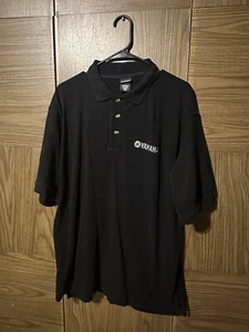 Yamaha Black Heavy Weight Work Polo Shirt Short Sleeve Mens Large Used - Picture 1 of 5
