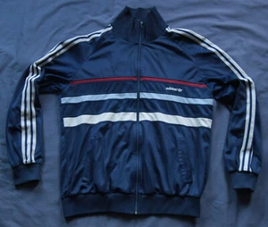 adidas Jacke Vintage Retro Trainingsanzug Top Oldschool Trainingsjacke Jacke 80er Jahre M - Bild 1 von 1