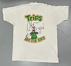 Vintage ~ Silly Rabbit ~ Trips ARE FOR KIDS ~ LARGE ~ T-Shirt ~ BEST ~ Stoner - Picture 1 of 10