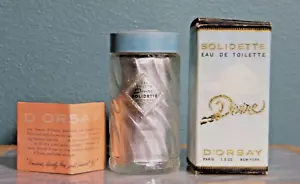 Vintage 1947 RARO e nuovo con scatola! Solidette NOS D'orsay Divine 1,5 oz. Eau de Toilette - Foto 1 di 12