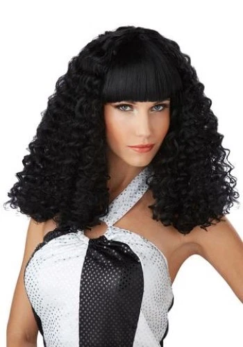 Disco Lady Boogie Black 70s 80s Women Costume Wig