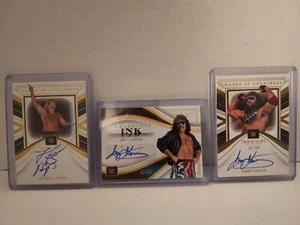 (3) 2023 Panini Immaculate WWE Freebirds Autos Jimmy Garvin & Michael PS Hayes - Picture 1 of 10