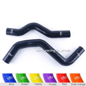 Black Mitsubishi Lancer Evolution 6 EVO6 EVO VI CP9A 4G63 99-01 Radiator Hoses - Picture 1 of 6