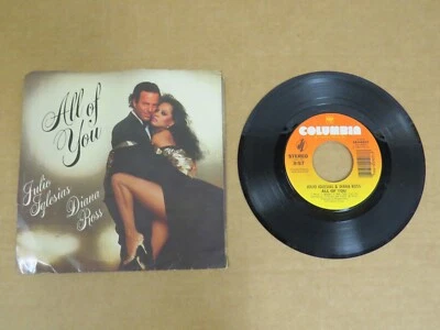 Julio Iglesias & Diana Ross All of You/The Last Time 45 RPM Vinyl Record Foto 1 de 4