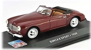 W75 Simca 8 Sport 1949 1/43 Scale Burgundy Tracked 48 Post - Picture 1 of 3