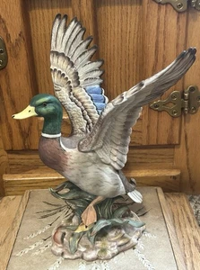 Homco Home Interior Masterpiece Porcelain Hunter Mallard Duck 1984 - Bild 1 von 13