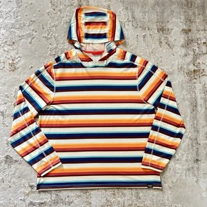 L.L. Bean Mens Everyday SunSmart Tee, Long-Sleeve Hoodie Stripe - Size Large - Picture 1 of 8