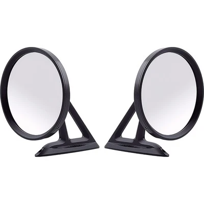 Ringbrothers Round Billet Billet Mirror Set; Black Anodized Finish; LH and RH - Image 1 of 4