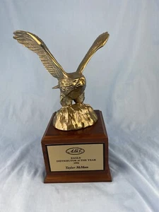 Golf Trophy Eagle Flying Wooden Base Interchangeable Parts Medium Size 12 Inches - Picture 1 of 9