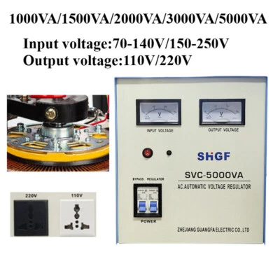 110V/220V Output AC Regulator Home Automatic Voltage Stabilizer 1/1.5/2/3/5KVA - Image 1 of 4