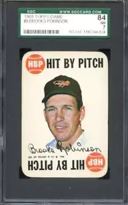 1968 TOPPS GAME #9 BROOKS ROBINSON SGC 7 ORIOLES HOF *DS11802 - Picture 1 of 2