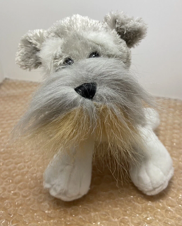 Ganz Webkinz  Plush Schnauzer 8 in Gray White Stuffed Animal Toy No Code Stuffed - Image 1 of 4