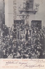 CARTOLINA SICILIA TRAPANI, PROCESSIONE DEI MISTERI -VG 1902