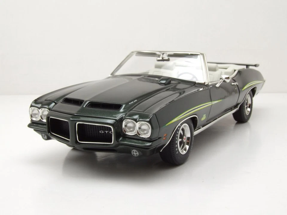 Pontiac Gto Giudice Convertible 1971 Verde Scuro Modellino Auto 1:18 Acme - Immagine 1 di 4