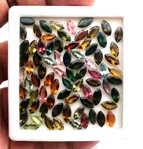 Natural Multi Tourmaline Marquise Cut Loose Gemstone Lot 21 Pcs 4*8 MM 10 CT - Picture 1 of 5