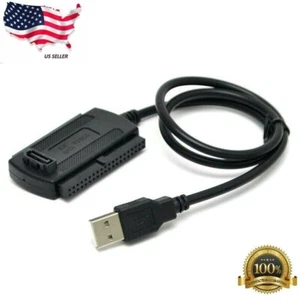 IDE SATA to USB2.0 Adapter Converter Cable For 2.5 3.5 Inch Hard Drive HD - Picture 1 of 7