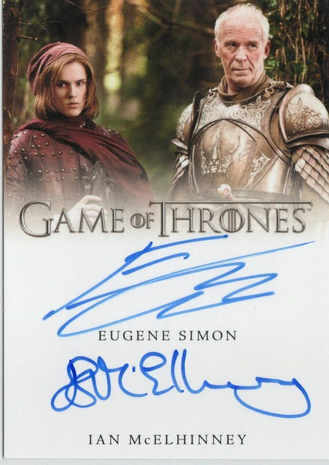 Game of Thrones Complete Series Vol 1 Dual Auto Eugene Simon and Ian McElhinney - Image 1 of 1