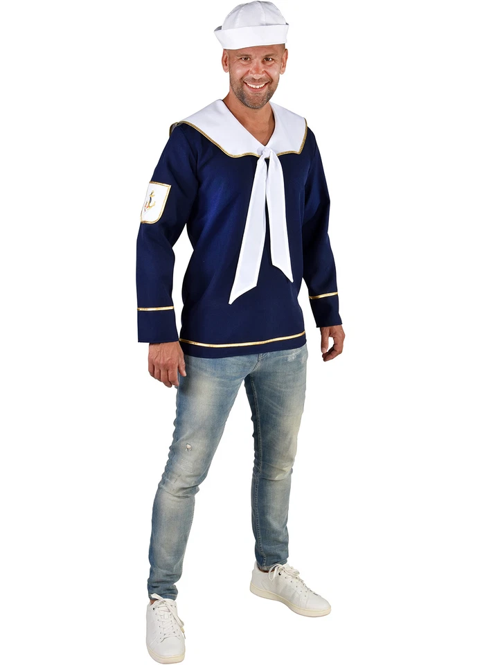 Disfraz de marinero para hombre - azul marino Foto 1 de 1