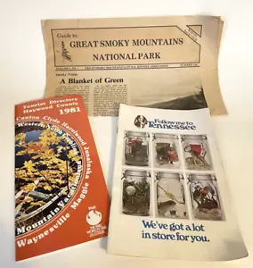 Lot of 1980s Gatlinburg Great Smoky Mts Tennessee Newspaper & Brochures - Picture 1 of 8