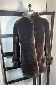 Retro Capitol Fur Shop D.C./Paris Brown Mouton—Top 1% Shearling Coat, M/L, WOW! - Bild 1 von 12