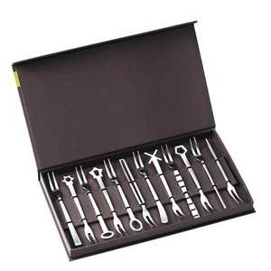 SAMBONET ,ITALY "COCKTAIL FORKS" 18-10 STAINLESS STEEL SET.STUNNING ITEM! - Picture 1 of 1