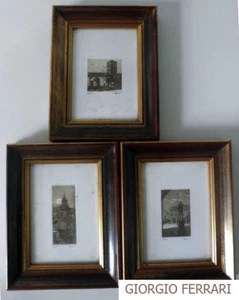 3 x Giorgio Ferrari grabado original arte placa de zinc prensada a mano 28/150 - Imagen 1 de 5