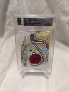 Elton John 2012 Famous Fabrics Ink Music Music Single Memorabilia Silver /15 - Picture 1 of 2
