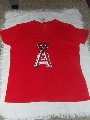 Camiseta patriótica MLB LA Angels of Anaheim majestuosa para mujer cuello en V talla 2XL NUEVA CON ETIQUETAS Foto 1 de 3