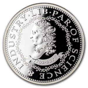 1 oz Proof .999 Fine Silver Round BU Half Disme 225th Anniv 1792-2017 in Capsule - Picture 1 of 3